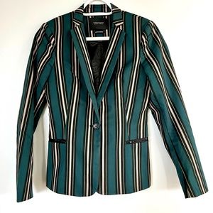 Scotch and soda striped emerald blazer